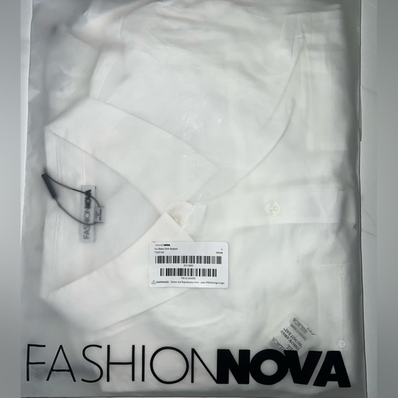 White Button Down Bodysuit - Picture 3 of 3